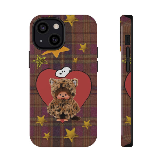 Teddy Polka Dot Monchhichi Phone Case