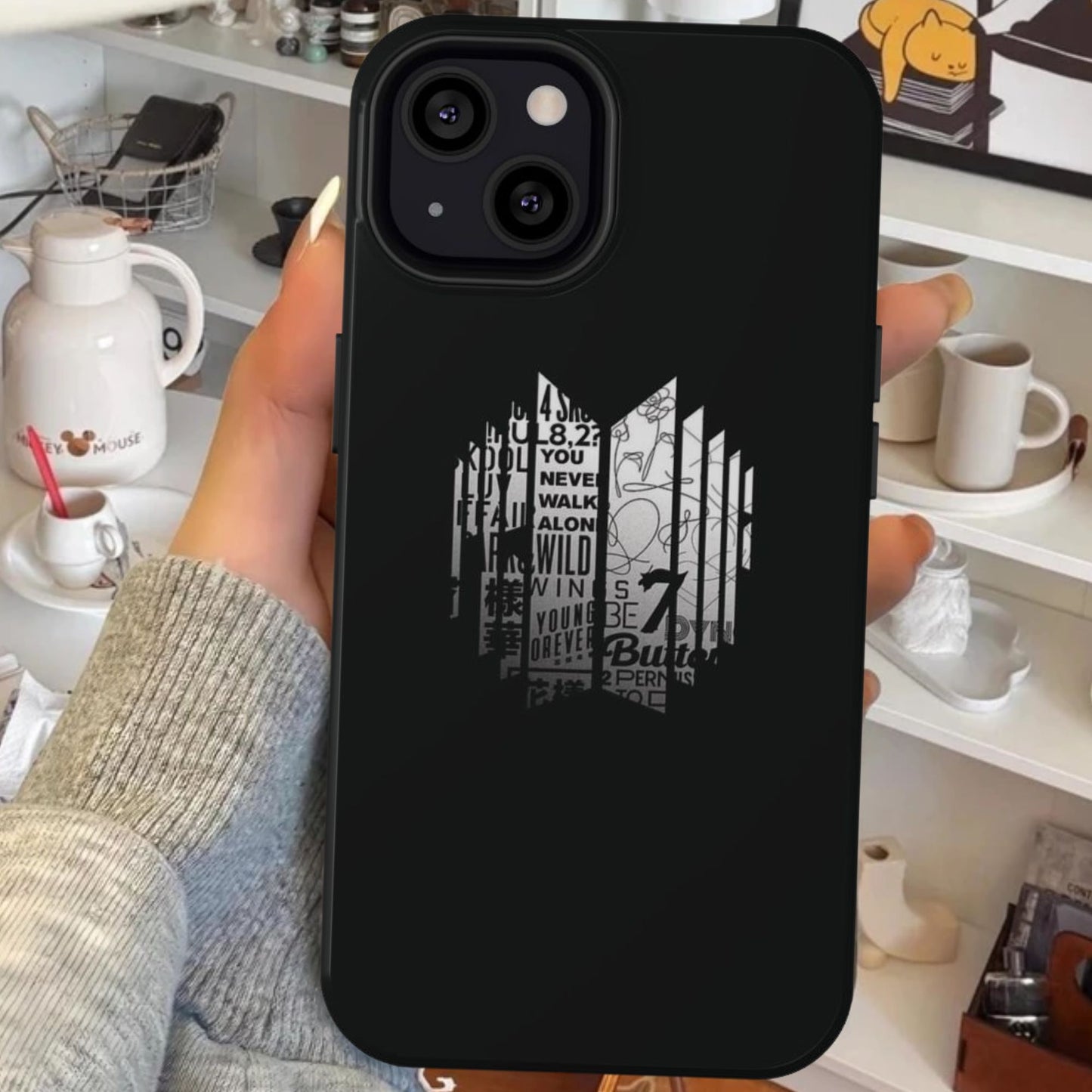 BTS Black Y2K Phone Case